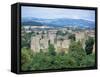 Ludlow Castle from Whitecliff, Shropshire, England, United Kingdom-David Hunter-Framed Stretched Canvas