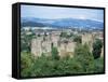 Ludlow Castle from Whitecliff, Shropshire, England, United Kingdom-David Hunter-Framed Stretched Canvas