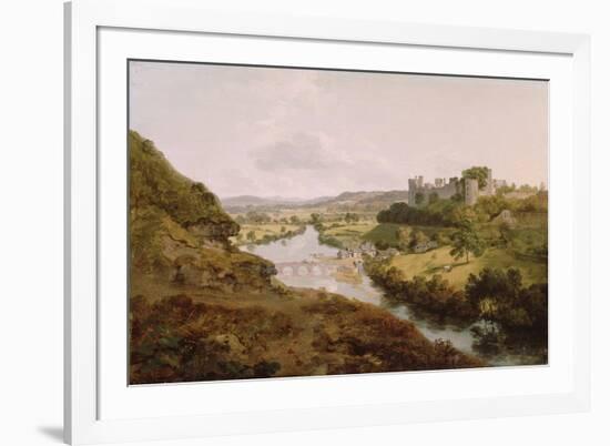 Ludlow Castle, Shropshire, 1792 (Oil on Canvas)-Julius Caesar Ibbetson-Framed Giclee Print