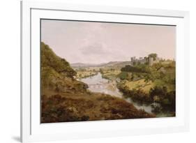 Ludlow Castle, Shropshire, 1792 (Oil on Canvas)-Julius Caesar Ibbetson-Framed Giclee Print