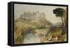 Ludlow Castle-J. M. W. Turner-Framed Stretched Canvas