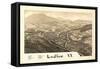 Ludlow, Vermont - Panoramic Map-Lantern Press-Framed Stretched Canvas