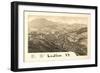 Ludlow, Vermont - Panoramic Map-Lantern Press-Framed Art Print