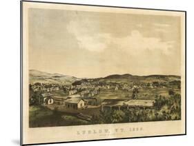 Ludlow, Vermont - Panoramic Map-Lantern Press-Mounted Art Print