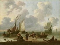 The Ij at Amsterdam, Seen from the Mosselsteiger (Mussel Pier) 1673-Ludolf Backhuysen-Giclee Print