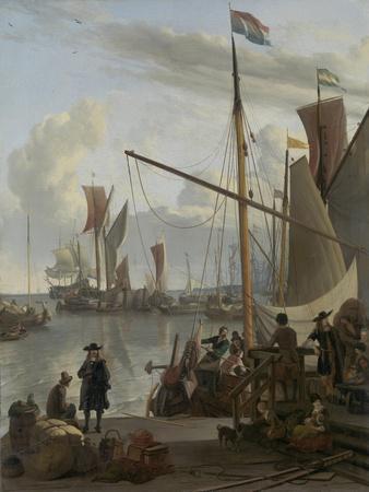 The Ij at Amsterdam, Seen from the Mosselsteiger (Mussel Pier) 1673