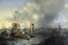 The Warship 'Hollandia' in Full Sail-Ludolf Backhuysen-Giclee Print