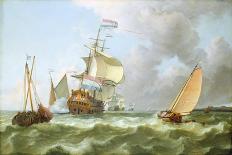 Shipping on a Choppy Sea-Ludolf Backhuysen-Giclee Print