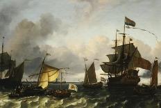 Flagship Eendracht and a Fleet of Dutch Men-Of-War, C. 1670-Ludolf Bakhuizen-Giclee Print