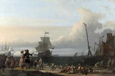 Rough Sea with Ships-Ludolf Bakhuysen-Art Print