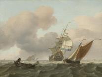 Seas Off the Coast, with Spritsail Barge-Ludolf Bakhuysen-Art Print