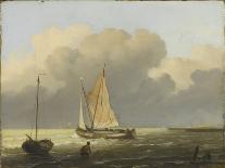 Man-Of-War Brielle on the River Maas Off Rotterdam-Ludolf Bakhuysen-Art Print