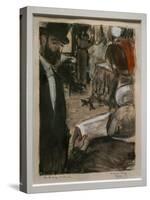 Ludovic Halevy finds Madame Cardinal in a dressing room-Edgar Degas-Stretched Canvas