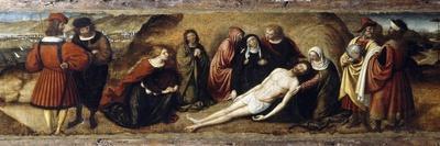 St. Martin, Left Hand Panel from a Triptych Depicting Pieta between St. Martin and St. Catherine-Ludovico Brea-Giclee Print