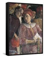 Ludovico Gonzaga and Counselor Marsilio Andreasi, Detail from Court Wall by Andrea Mantegna-null-Framed Stretched Canvas