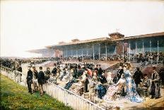 Paris, the Races at Longchamp-Ludovico Marchetti-Mounted Giclee Print