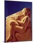 Ludovisi Throne, Panel Depicting a Woman Playing a Flute, c.470-60 BC-Greek-Mounted Giclee Print