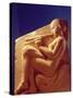 Ludovisi Throne, Panel Depicting a Woman Playing a Flute, c.470-60 BC-Greek-Stretched Canvas