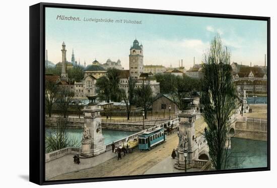 Ludwig Bridge, Munich, Germany-null-Framed Stretched Canvas