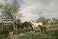 Auf dem Lande. Um 1885-Ludwig Fay-Stretched Canvas