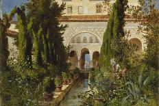 The Garden of the Generalife Palace, Granada, 1885-Ludwig Hans Fischer-Framed Giclee Print