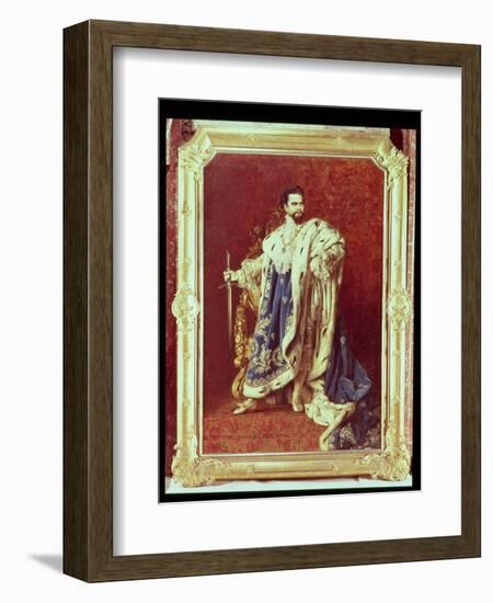 Ludwig II (1845-86) 1887-Gabriel Schachinger-Framed Giclee Print