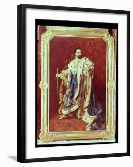 Ludwig II (1845-86) 1887-Gabriel Schachinger-Framed Giclee Print