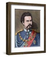 Ludwig II of Bavaria (1845-1886). King of Bavaria from 1864 Until His Death., 1885. Coloured-null-Framed Giclee Print