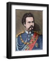 Ludwig II of Bavaria (1845-1886). King of Bavaria from 1864 Until His Death., 1885. Coloured-null-Framed Giclee Print