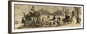 Ludwig II of Bavaria (1845-1886) Travelling in Sleigh, Germany-null-Framed Giclee Print