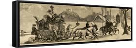 Ludwig II of Bavaria (1845-1886) Travelling in Sleigh, Germany-null-Framed Stretched Canvas