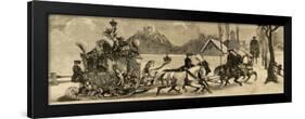 Ludwig II of Bavaria (1845-1886) Travelling in Sleigh, Germany-null-Framed Giclee Print