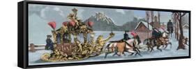 Ludwig II of Bavaria (1845-1886) Travelling in Sleigh-null-Framed Stretched Canvas