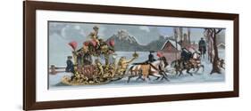 Ludwig II of Bavaria (1845-1886) Travelling in Sleigh-null-Framed Giclee Print