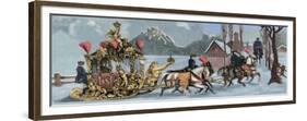 Ludwig II of Bavaria (1845-1886) Travelling in Sleigh-null-Framed Giclee Print