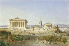 The Acropolis of Athens in the Time of Pericles 444 BC. 1851-Ludwig Lange-Mounted Giclee Print