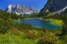 Austria, Ehrwald, Seebensee with Zugspitze-Ludwig Mallaun-Photographic Print