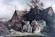 At the Well, 19th Century-Ludwig Richter-Giclee Print