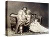 Ludwig Schnorr Von Carolsfeld and His Wife Malwina Garrigues, in Title Roles of Tristan Und Isolde-null-Stretched Canvas