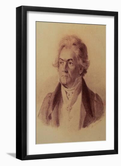 Ludwig Van Beethoven (1770-1827), 1824-Johann Stephan Decker-Framed Giclee Print