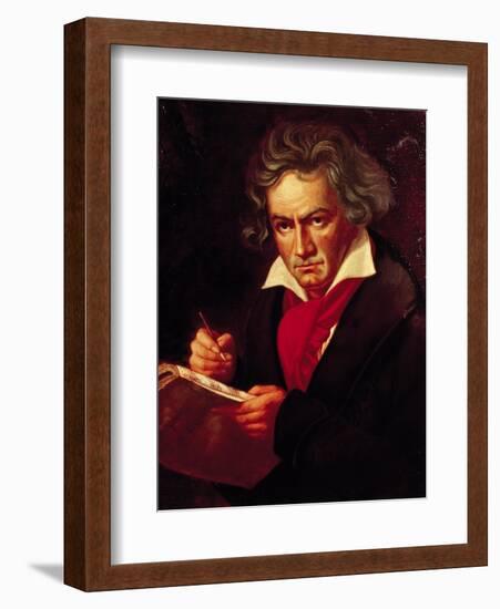 Ludwig Van Beethoven (1770-1827) Composing His "Missa Solemnis"-Joseph Karl Stieler-Framed Giclee Print