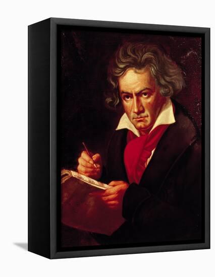 Ludwig Van Beethoven (1770-1827) Composing His "Missa Solemnis"-Joseph Karl Stieler-Framed Stretched Canvas