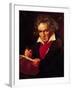 Ludwig Van Beethoven (1770-1827) Composing His "Missa Solemnis"-Joseph Karl Stieler-Framed Giclee Print