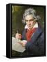 Ludwig Van Beethoven (1770-1827) Composing His 'Missa Solemnis'-Joseph Karl Stieler-Framed Stretched Canvas