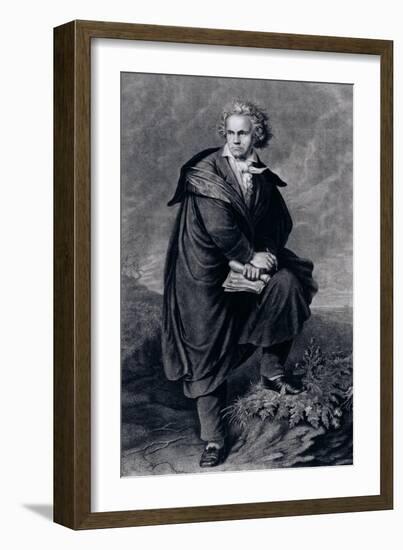 Ludwig Van Beethoven (1770-1827), German Composer, Engraved by Paul Barfus (1823-95)-P. Schworer-Framed Giclee Print