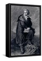 Ludwig Van Beethoven (1770-1827), German Composer, Engraved by Paul Barfus (1823-95)-P. Schworer-Framed Stretched Canvas