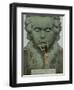 Ludwig Van Beethoven a Statue of Beethoven Is Caressed by a Naked Woman-null-Framed Art Print