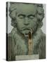 Ludwig Van Beethoven a Statue of Beethoven Is Caressed by a Naked Woman-null-Stretched Canvas