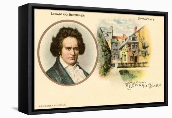 Ludwig van Beethoven and Birthplace-null-Framed Stretched Canvas