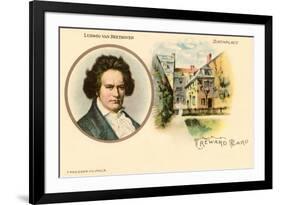 Ludwig van Beethoven and Birthplace-null-Framed Art Print